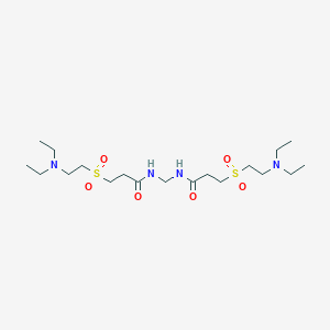 molecular formula C19H40N4O6S2 B2385072 N,N'-二甲烷基双(3-{[2-(二乙氨基)乙基]磺酰基}丙酰胺) CAS No. 294668-57-8