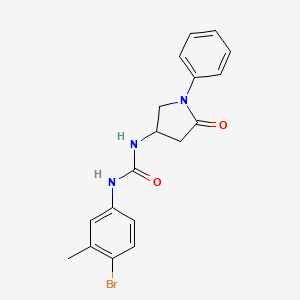 1-(4-Bromo-3-methylphenyl)-3-(5-oxo-1-phenylpyrrolidin-3-yl)urea