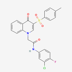 N-(3-chloro-4-fluorophenyl)-2-(4-oxo-3-tosylquinolin-1(4H)-yl)acetamide