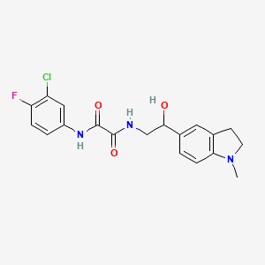 N1-(3-chloro-4-fluorophenyl)-N2-(2-hydroxy-2-(1-methylindolin-5-yl)ethyl)oxalamide