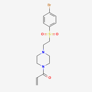 B2385091 1-[4-[2-(4-Bromophenyl)sulfonylethyl]piperazin-1-yl]prop-2-en-1-one CAS No. 2128701-76-6