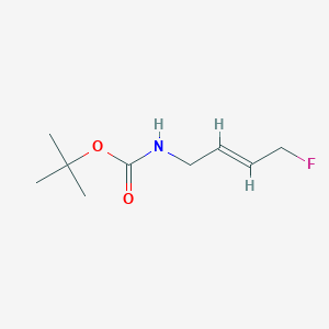 molecular formula C9H16FNO2 B2385099 叔丁基 N-[(E)-4-氟丁-2-烯基]氨基甲酸酯 CAS No. 2375276-04-1