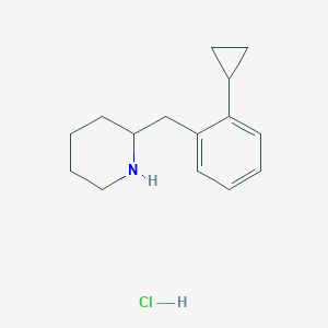 2-[(2-Cyclopropylphenyl)methyl]piperidine;hydrochloride