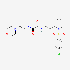 molecular formula C21H31ClN4O5S B2385127 N1-(2-(1-((4-chlorophenyl)sulfonyl)piperidin-2-yl)ethyl)-N2-(2-morpholinoethyl)oxalamide CAS No. 941958-67-4