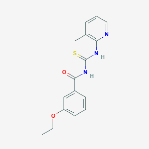 molecular formula C16H17N3O2S B238513 3-ethoxy-N-[(3-methylpyridin-2-yl)carbamothioyl]benzamide 