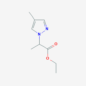 B2385173 ethyl 2-(4-methyl-1H-pyrazol-1-yl)propanoate CAS No. 1005650-04-3