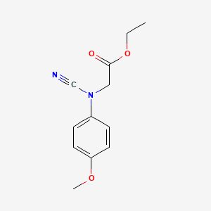 molecular formula C12H14N2O3 B2385192 Ethyl 2-(N-cyano-4-methoxyanilino)acetate CAS No. 1935803-20-5