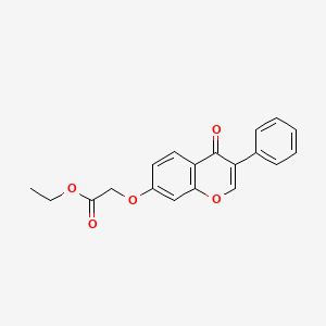 molecular formula C19H16O5 B2385193 Ethyl 2-(4-oxo-3-phenylchromen-7-yl)oxyacetate CAS No. 5897-05-2