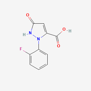molecular formula C10H7FN2O3 B2385198 1-(2-Fluorophenyl)-3-hydroxy-1H-pyrazole-5-carboxylic acid CAS No. 1784043-56-6