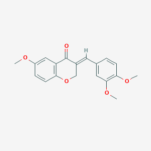 molecular formula C12H16ClNO3 B238520 (E)-2,3-Dihydro-3-((3,4-dimethoxyphenyl)methylene)-6-methoxy-4H-1-benzopyran-4-one CAS No. 130688-89-0