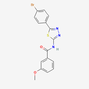 molecular formula C16H12BrN3O2S B2385210 N-[5-(4-bromophenyl)-1,3,4-thiadiazol-2-yl]-3-methoxybenzamide CAS No. 391226-70-3