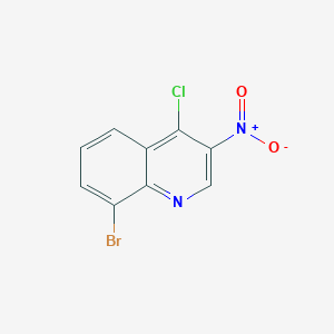 molecular formula C9H4BrClN2O2 B2385216 8-Bromo-4-chloro-3-nitroquinoline CAS No. 1602806-67-6