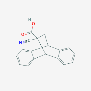 molecular formula C18H13NO2 B2385226 11-Cyano-9,10-dihydro-9,10-ethanoanthracene-11-carboxylic acid CAS No. 60722-02-3