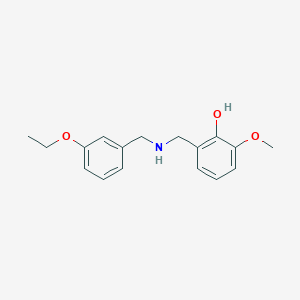 molecular formula C17H21NO3 B2385229 2-{[(3-Ethoxybenzyl)amino]methyl}-6-methoxyphenol CAS No. 1178832-15-9