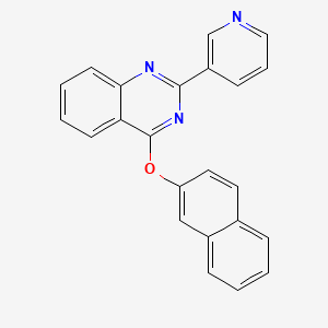 molecular formula C23H15N3O B2385231 4-(萘-2-基氧基)-2-(吡啶-3-基)喹唑啉 CAS No. 379241-40-4