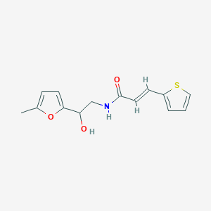molecular formula C14H15NO3S B2385248 (E)-N-(2-hydroxy-2-(5-methylfuran-2-yl)ethyl)-3-(thiophen-2-yl)acrylamide CAS No. 1331593-53-3