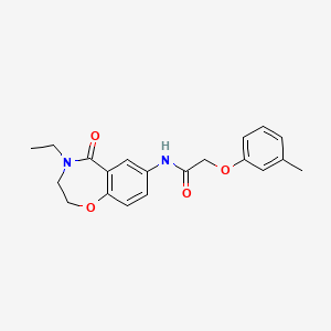 N-(4-ethyl-5-oxo-2,3,4,5-tetrahydro-1,4-benzoxazepin-7-yl)-2-(3-methylphenoxy)acetamide