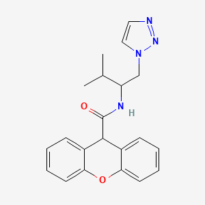 molecular formula C21H22N4O2 B2385268 N-(3-methyl-1-(1H-1,2,3-triazol-1-yl)butan-2-yl)-9H-xanthene-9-carboxamide CAS No. 2034229-32-6