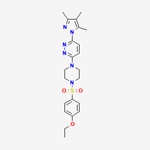 molecular formula C22H28N6O3S B2385284 3-(4-((4-乙氧苯基)磺酰基)哌嗪-1-基)-6-(3,4,5-三甲基-1H-吡唑-1-基)哒嗪 CAS No. 1013819-87-8