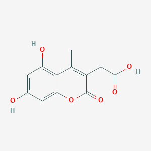 molecular formula C12H10O6 B2385295 2-(5,7-二羟基-4-甲基-2-氧代色满-3-基)乙酸 CAS No. 5864-00-6