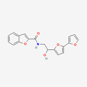 B2385306 N-(2-{[2,2'-bifuran]-5-yl}-2-hydroxyethyl)-1-benzofuran-2-carboxamide CAS No. 2310145-74-3