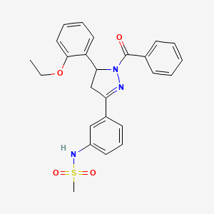 B2385308 N-(3-(1-benzoyl-5-(2-ethoxyphenyl)-4,5-dihydro-1H-pyrazol-3-yl)phenyl)methanesulfonamide CAS No. 852141-86-7