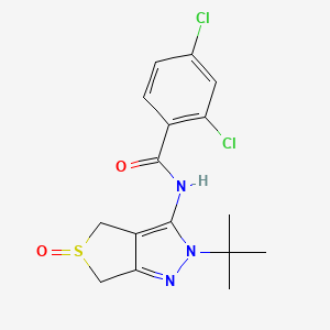 B2385316 N-(2-tert-butyl-5-oxo-4,6-dihydrothieno[3,4-c]pyrazol-3-yl)-2,4-dichlorobenzamide CAS No. 1007550-90-4