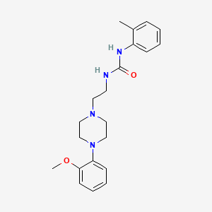 molecular formula C21H28N4O2 B2385319 1-(2-(4-(2-甲氧基苯基)哌嗪-1-基)乙基)-3-(邻甲苯基)脲 CAS No. 1210342-42-9
