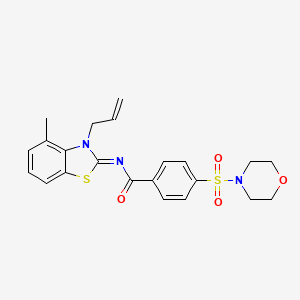 molecular formula C22H23N3O4S2 B2385336 (Z)-N-(3-allyl-4-methylbenzo[d]thiazol-2(3H)-ylidene)-4-(morpholinosulfonyl)benzamide CAS No. 868376-12-9