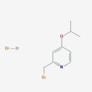 molecular formula C9H13Br2NO B2385351 2-(Bromomethyl)-4-(propan-2-yloxy)pyridine hydrobromide CAS No. 1909305-32-3