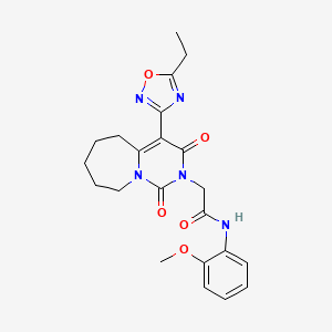 B2385370 2-[4-(5-ethyl-1,2,4-oxadiazol-3-yl)-1,3-dioxo-3,5,6,7,8,9-hexahydropyrimido[1,6-a]azepin-2(1H)-yl]-N-(2-methoxyphenyl)acetamide CAS No. 1775402-99-7