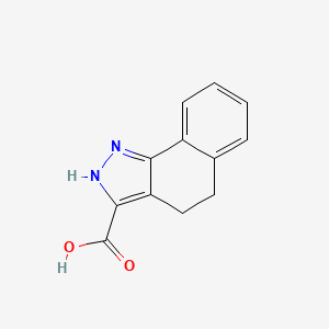 molecular formula C12H10N2O2 B2385407 4,5-dihydro-1H-benzo[g]indazole-3-carboxylic acid CAS No. 856257-31-3; 898796-47-9