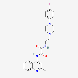 molecular formula C24H26FN5O2 B2385409 N1-(2-(4-(4-fluorophenyl)piperazin-1-yl)ethyl)-N2-(2-methylquinolin-4-yl)oxalamide CAS No. 1049574-05-1