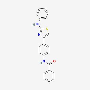 molecular formula C22H17N3OS B2385429 N-(4-(2-(phenylamino)thiazol-4-yl)phenyl)benzamide CAS No. 325805-93-4