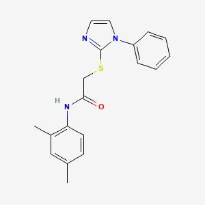 molecular formula C19H19N3OS B2385433 N-(2,4-dimethylphenyl)-2-(1-phenylimidazol-2-yl)sulfanylacetamide CAS No. 688335-32-2