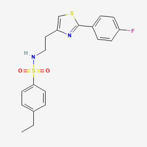 molecular formula C19H19FN2O2S2 B2385444 4-Ethyl-N-(2-(2-(4-Fluorophenyl)thiazol-4-yl)ethyl)benzolsulfonamid CAS No. 941950-46-5