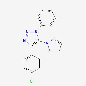 4-(4-Chlorophenyl)-1-phenyl-5-pyrrol-1-yltriazole