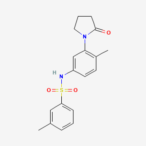 molecular formula C18H20N2O3S B2385448 3-methyl-N-(4-methyl-3-(2-oxopyrrolidin-1-yl)phenyl)benzenesulfonamide CAS No. 953142-03-5