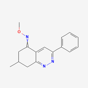 molecular formula C16H17N3O B2385469 N-methoxy-7-methyl-3-phenyl-7,8-dihydro-6H-cinnolin-5-imine CAS No. 1025221-05-9