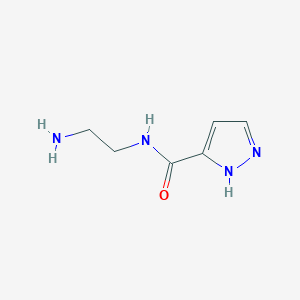 molecular formula C6H10N4O B2385475 N-(2-Aminoethyl)-1H-pyrazole-3-carboxamide CAS No. 1006479-30-6