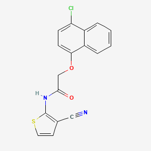 molecular formula C17H11ClN2O2S B2385483 2-[(4-chloro-1-naphthyl)oxy]-N-(3-cyano-2-thienyl)acetamide CAS No. 338777-56-3