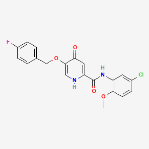molecular formula C20H16ClFN2O4 B2385484 N-(5-chloro-2-methoxyphenyl)-5-((4-fluorobenzyl)oxy)-4-oxo-1,4-dihydropyridine-2-carboxamide CAS No. 1021213-47-7