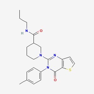 1-(4-oxo-3-(p-tolyl)-3,4-dihydrothieno[3,2-d]pyrimidin-2-yl)-N-propylpiperidine-3-carboxamide