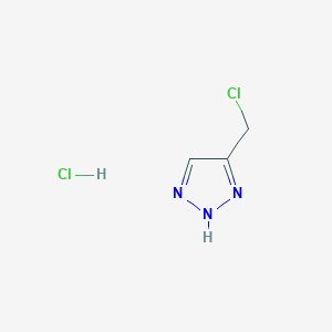 molecular formula C3H5Cl2N3 B2385495 4-(chloromethyl)-1H-1,2,3-triazole hydrochloride CAS No. 1803601-21-9