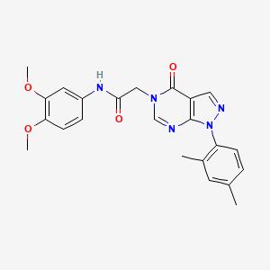 molecular formula C23H23N5O4 B2385500 N-(3,4-dimethoxyphenyl)-2-(1-(2,4-dimethylphenyl)-4-oxo-1H-pyrazolo[3,4-d]pyrimidin-5(4H)-yl)acetamide CAS No. 895000-28-9