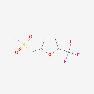 molecular formula C6H8F4O3S B2385502 [5-(Trifluoromethyl)oxolan-2-yl]methanesulfonyl fluoride CAS No. 2287318-10-7