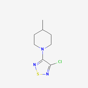 molecular formula C8H12ClN3S B2385513 3-Chloro-4-(4-methylpiperidin-1-yl)-1,2,5-thiadiazole CAS No. 877622-87-2