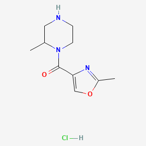 2-Methyl-1-(2-methyl-1,3-oxazole-4-carbonyl)piperazine hydrochloride
