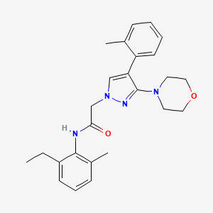 N-(2-ethyl-6-methylphenyl)-2-(3-morpholino-4-(o-tolyl)-1H-pyrazol-1-yl)acetamide
