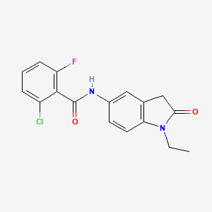 2-chloro-N-(1-ethyl-2-oxoindolin-5-yl)-6-fluorobenzamide
